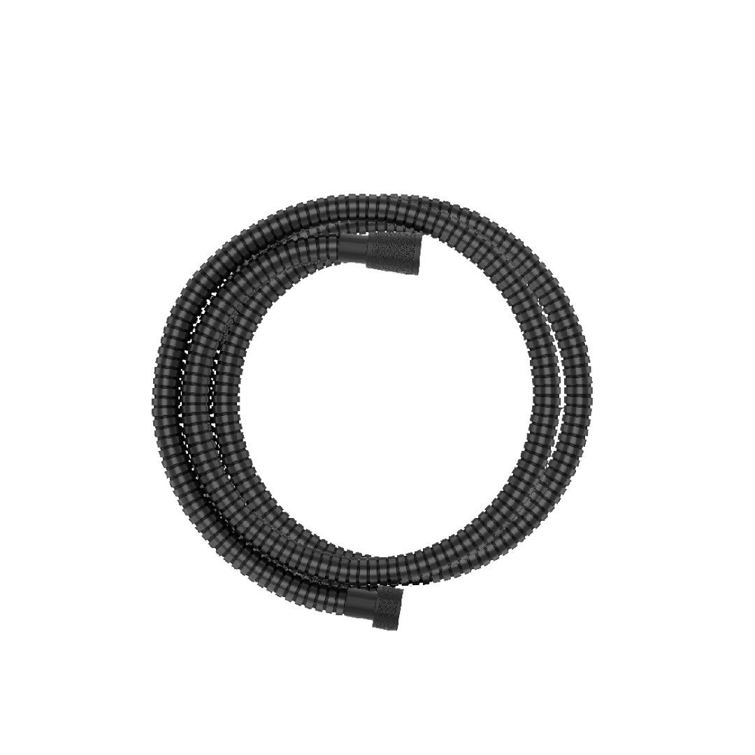 DS-7210 150 cm stainless steel, double lock black shower hose